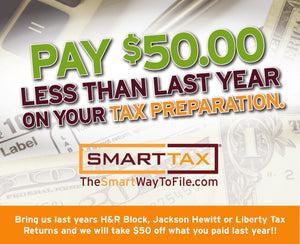 $50 OFF Direct Mail Postcard 6.5x8